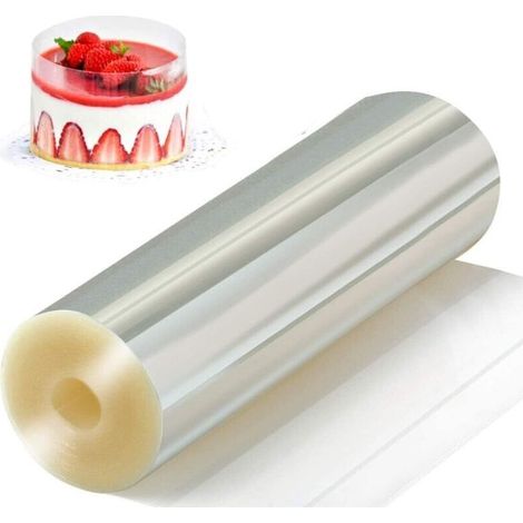 Rodoide Transparent Patisserie,Cercle a Patisserie Accessoire,Rouleaux Colliers à Gâteau Materiel Patisserie Rodoide,Cercle Patisserie pour Entourer Les Gâteaux Mousse 6 cm (20cm) (1/4)