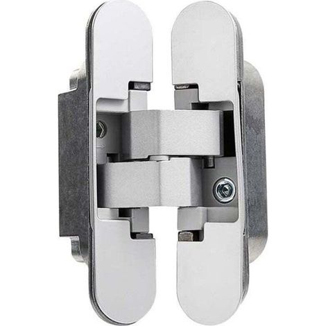 Charnières invisibles pour portes lourdes 2pcs - Charge 40kg + ouverture 180° - Discretes et robustes - Pour menuiserie - Artisans et installateurs (1/4)
