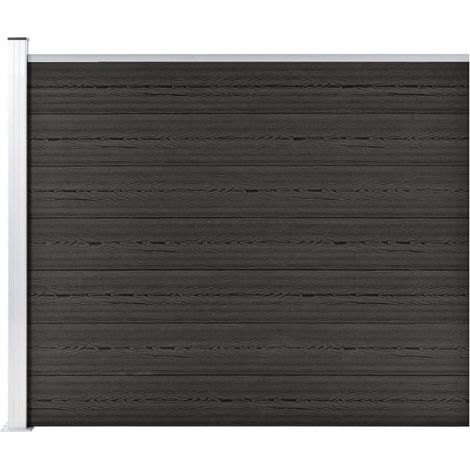 Panneau de clôture WPC 175x146 cm Gris (1/5)