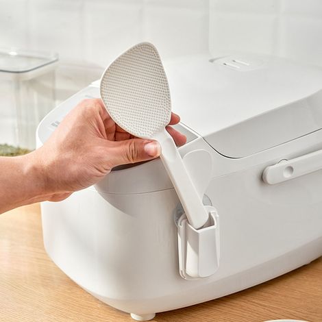 Porte-cuillère à riz, pelle à riz à ventouse, support pour riz et pommes de terre (1/5)