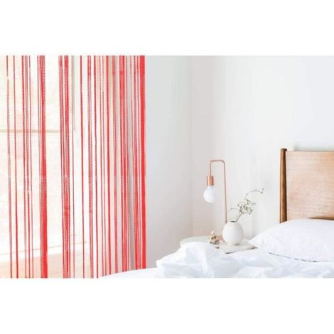Rideaux - Insectes - Rouge - 90x200cm - Polyester - Intérieur (1/4)