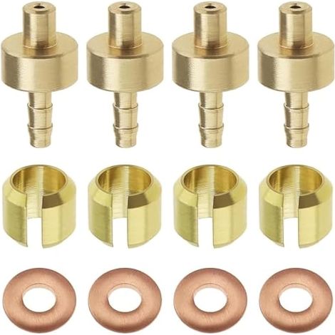 4 jeux d'olives et inserts pour durite de frein de vélo, connecteurs pour freins à disque VTT compatibles avec durites Hope, pack d'olives et inserts pour ligne de frein (1/5)