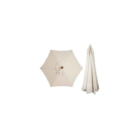 Housse de parasol 3m – 6 baleines – Imperméable polyester double couche – Anti-UV et respirante – Pour cadres en bois, acier, aluminium