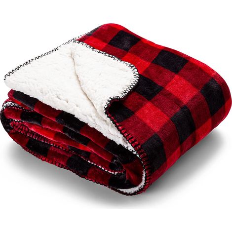 SWEET HOME - Plaid Divano e Letto Sherpa a Doppio Strato Ultra Morbido e Avvolgente, Coperta Pile Invernale Calda e Lavabile, Ottimo Comfort Ideale anche come Copridivano e Copriletto Singolo 130x160 (1/4)