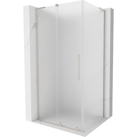 Mexen Velar L cabine de douche coulissante 90 x 120 cm, givre, nickel brossé - 871-090-120-33-97 (1/5)