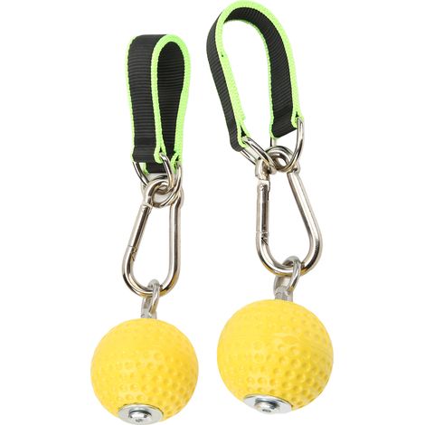 Poignées d'entraînement de force pour bras avec sangle et boucles, balles antidérapantes de fitness 72mm pour exercices de traction et escalade (1/5)
