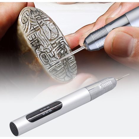 Stylo graveur électrique, stylo polisseur, stylo à lettrage, pochoir, mini ponceuse électrique rechargeable réglable, petit polisseuse à ongles électrique à batterie lithium (1/5)