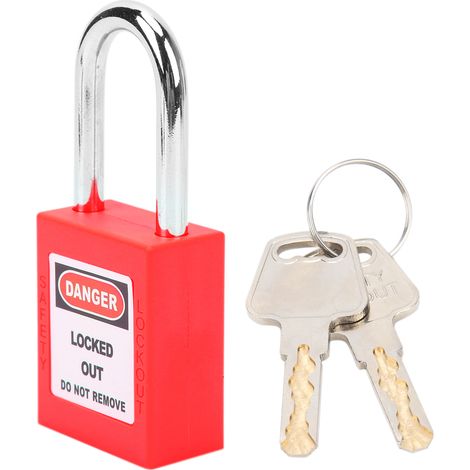 Cadenas de consignation isolé de 38 mm pour la sécurité et l'ingénierie des machines (LOTO) - Rouge (1/5)