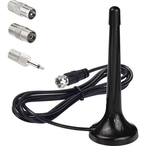 Antenne radio DAB/FM, base magnétique, câble d'extension de 3 mètres, compatible avec les tuners et les systèmes home cinéma. (1/5)