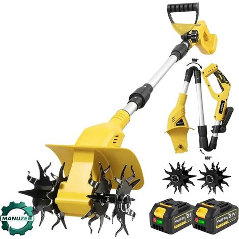 Manuzen - Motobineuse sans fil compatible Makita 18 V – travail 22 × 16 cm — Kit + 2 batteries 3 Ah (1/5)