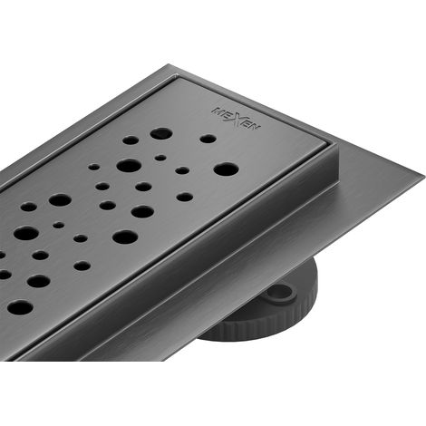 Mexen Flat 360° M12 Drehbarer Linienablauf 90 cm, gebürstetes Gun Grau - 1E21090-40 (1/5)
