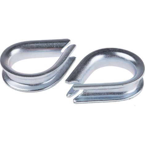 Cosses-Coeur en Acier, pour câble diamètre 6mm ( Prix pour Paquet de 10 )