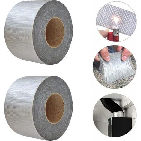 Ruban d'étanchéité en aluminium Super étanche,2 pièces, 1m, ruban de réparation épais auto-adhésif pour une étanchéité et une fixation solides (1/4)