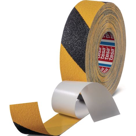 Nastro adesivo antiscivolo esterno STA.60954 nero/giallo L.18 m, P.50 mm