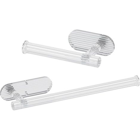 2pièces Porte-Serviettes Adhésif Acrylique Transparent Support sans Perçage pour Salle De Bain Et Cuisine Lot (1/5)