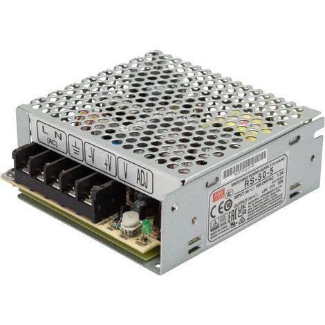 MW Mean Well RS-50-5 Bloc d'alimentation à découpage 5 V/DC 10 A 50 W (1/3)