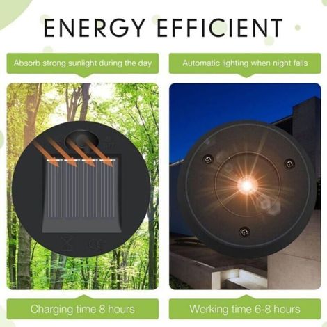 Lot de 6 pièces de rechange pour lumière solaire, composants de lanterne solaire, panneau solaire LED, lumière d'ombre