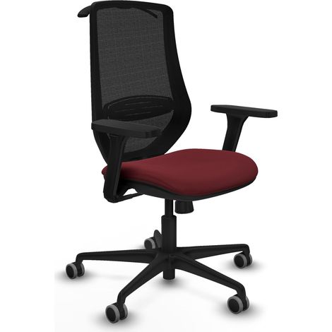 Piqueras y Crespo Mardos Silla granate ergonómica de oficina (1/3)