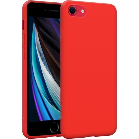 Funda Crong Color Cover - Carcasa para iPhone SE (2022/2020) / 8 / 7 (roja) (1/5)