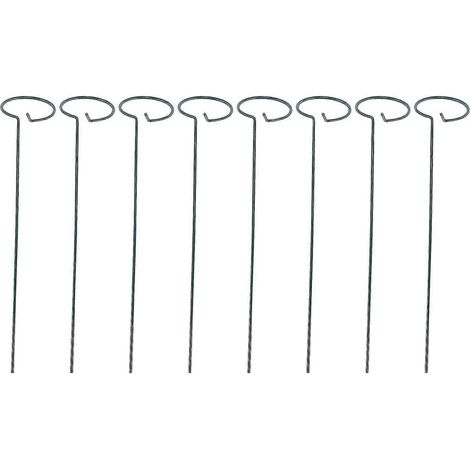 Lot de 8 supports pour plantes, anneaux de support pour fleurs, tuteurs en métal pour bonsaïs B (1/5)