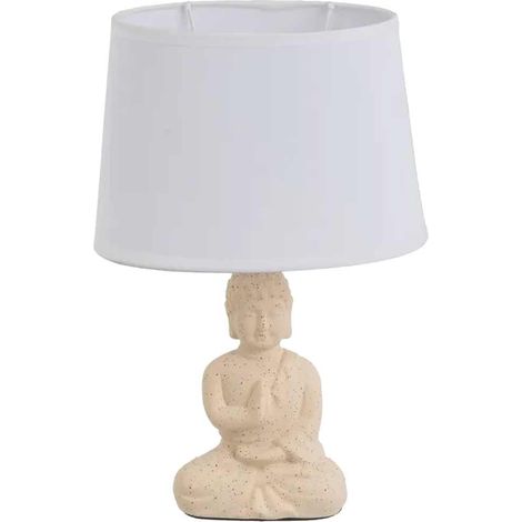 Lampe céramique Bouddha beige 34 cm (1/5)