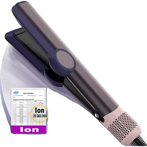 Haarglätter und Haartrockner, schnelle Erwärmung, multiple Funktionen, X10-Lila, EU-a (1/2)