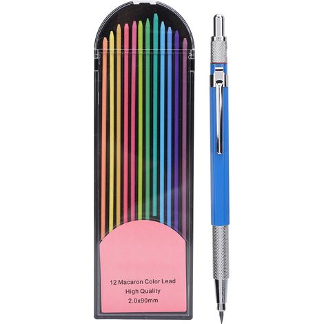 Konstruktionsbleistift-Set mit 12 Graphitminen und Aufbewahrungstasche für Bastelarbeiten (1/5)