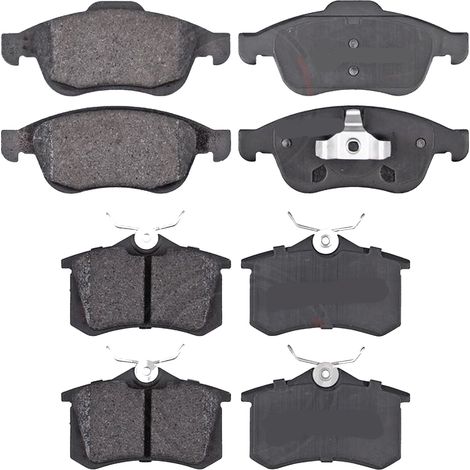 KIT PASTIGLIE FRENO ANTERIORI E POSTERIORI compatibile con RENAULT THALIA II (LU) / PASTIGLIE FRENANTI AUTO OEM P 68 033,P 68 024 / SOSTITUZIONE DIRETTA / BASSA POLVERE / SILENZIOSO