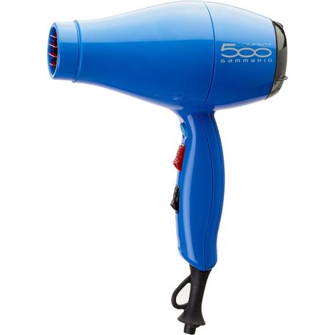 Sèche-cheveux professionnel 500 Compact Light, sèche-cheveux léger et compact, E.T.C. Technology séchage en profondeur, grille enduite en tourmaline, W1800-2000 (bleu) (1/5)