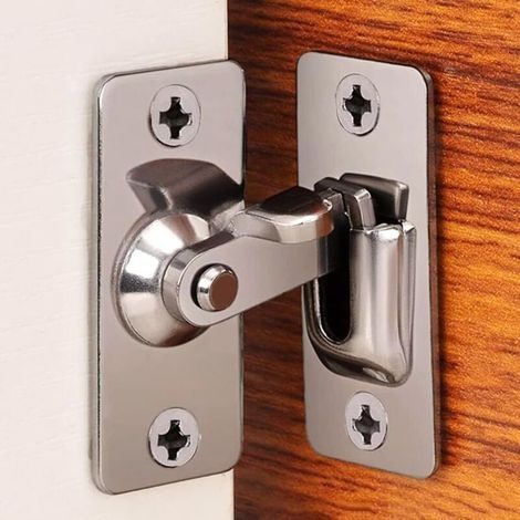 90 degrés Loquet de porte à Rectangulaire Levier de verrouillage de porte Serrure Verrou de Porte coulissante Boulons de verrouillage Boulon à verrou coulissant (1/4)