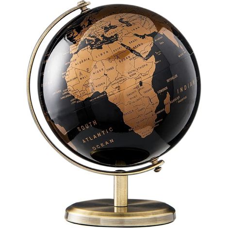 Home Decoration Accessories Globe Desktop Decor Luxury Golden Living Room Decorative Sculpture Geographic Education