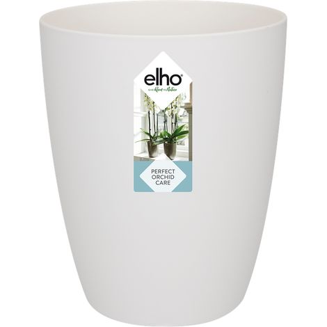 Elho Brussels Orchidée Haut 12,5 - Blanc - L 13 x B 12.5 x H 16 cm - intérieur - 100% recyclé (1/4)
