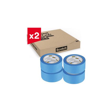 2 lots de 4 rubans de masquage Multi-Surfaces ScotchBlue™, 36 mm x 41 m, soit 8 Rouleaux, 100% PEFC, SGSCH-PEFC-COC-110078