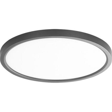 Plafonnier Faure 40W, blanc/noir, 3920 lm, 50x50x2,5 cm
