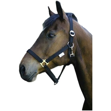 KERBL Cabezada Clásica Caballo Nylon, Negro, Talla 3 (1/2)