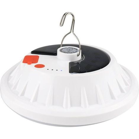 Lampe de Camping Solaire LED Rechargeable par USB avec Télécommande, 5 Modes Lumière de Tente IPX7 Étanche Lampe de Camping (1/5)