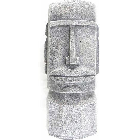 Statuette Porte Plante "Aztèque" 46cm Gris (1/2)
