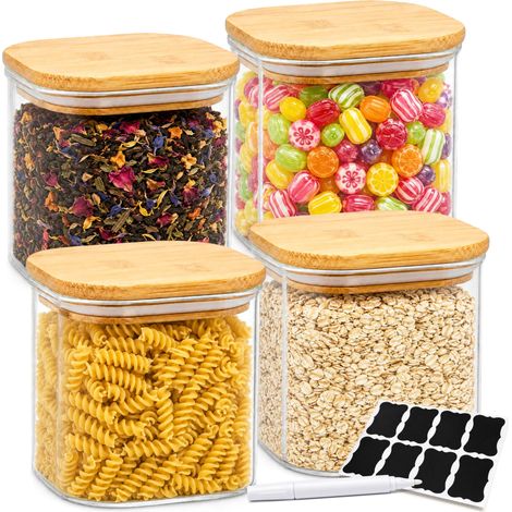 Glas-Küchenbehälter 750 ml, 4er-Set [BS104] (1/5)