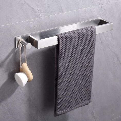 bellebio – Porte-serviettes en acier inoxydable SUS304 40 cm – Auto-adhésif sans perçage – Résistant à la corrosion pour salle de bain (1/5)