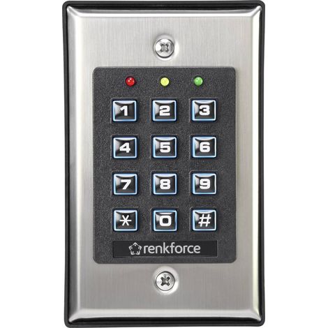 Renkforce 1582597 Serratura con codice Da parete con tastiera illuminata (1/5)