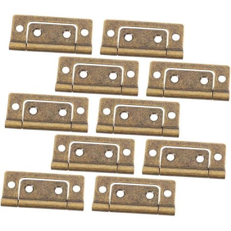 Lurrose Lot de 10 charnières affleurantes pour portes de placard et armoires (petit format) (1/5)
