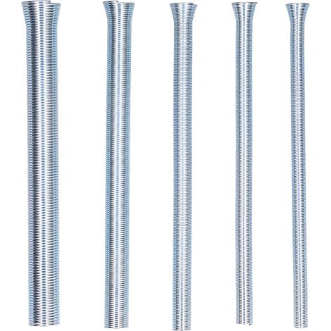 5 pièces ensemble de cintreuses de tubes à ressort, ensemble de cintreuses de tubes incurvés flexibles accessoires de cintrage pour tuyau en aluminium et cuivre (1/5)