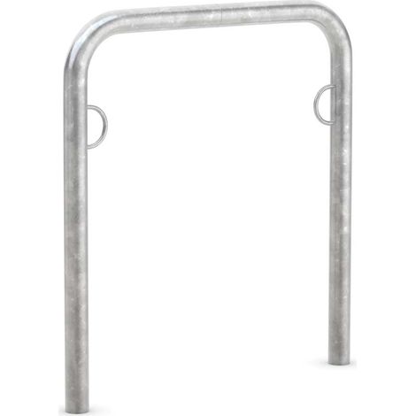 BRB Fahrradanlehnsystem/Anlehnbügel, Breite 750 mm, Höhe 1140/800 mm, verzinkt, zum Einbetonieren (1/2)