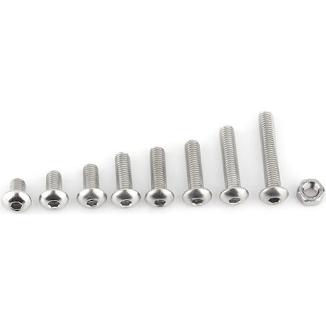 Vis, boulons et écrous à six pans creux M5 en acier inoxydable SS304 (tête bouton) (1/5)