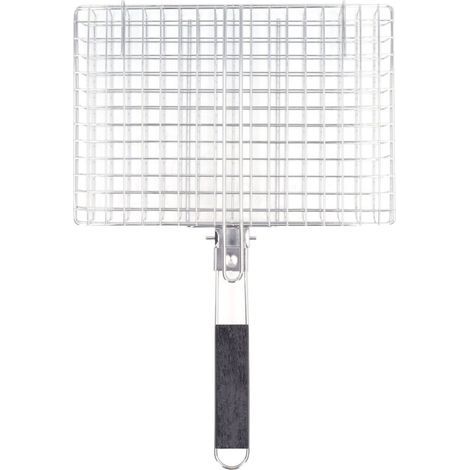 Ce panier à barbecue est lavable, facile à utiliser, résistant à la chaleur, pliable et doté d'une poignée ergonomique en acier inoxydable, ce qui le rend parfait pour griller des steaks et des légume (1/5)