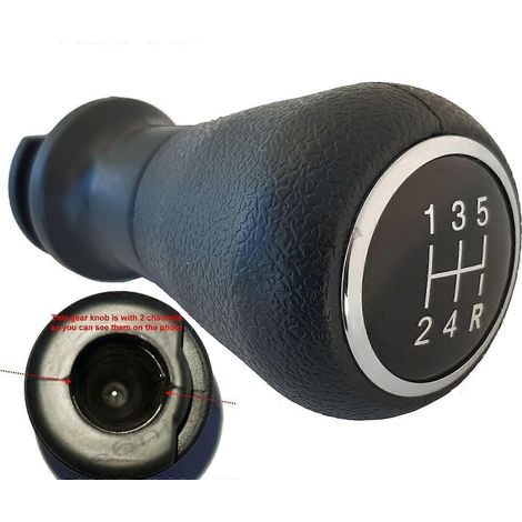 Pommeau de levier de vitesses noir pour PEUGEOT 206 306 207 307 308 407, CITROËN C3 C4 5 vitesses (1/5)