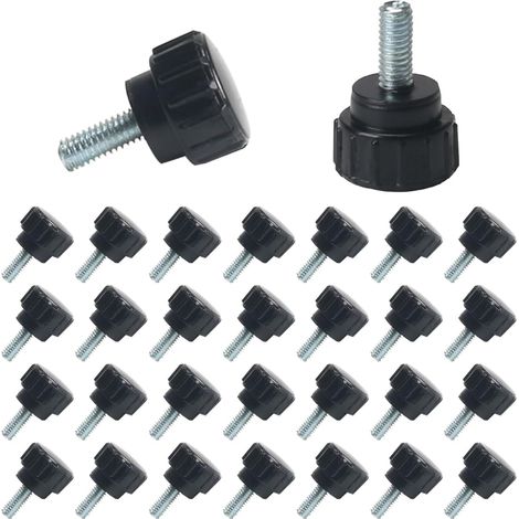 Vis à Poignée Boutons de Serrage M4 x de Fixation à Tête Ronde 30pcs 10mm Plastique (1/5)