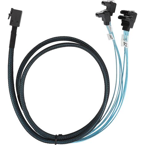 Spritzgegossenes Festplattenkabel Mini SAS HD 36P SFF-8643 Schnittstelle auf SATA 7-Pin x 4 (1/5)