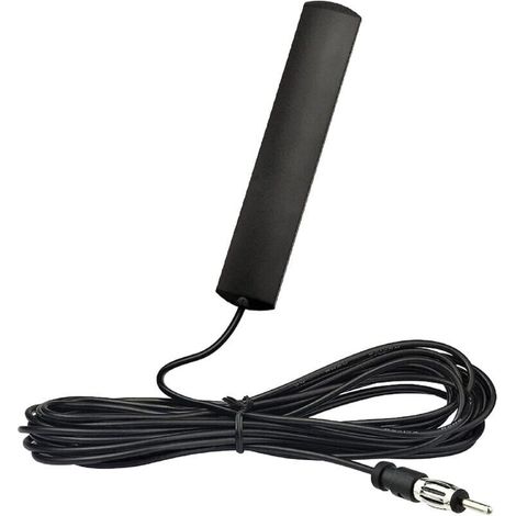 Bardusch-Antenne Autoradio Voiture Brise Collante Adaptateur Fiche DIN avec 3m Câble Compatible avec Auto Camion Véhicule SUV Jeep FM AM Radio Amplificateur HD Lecteur (1/5)