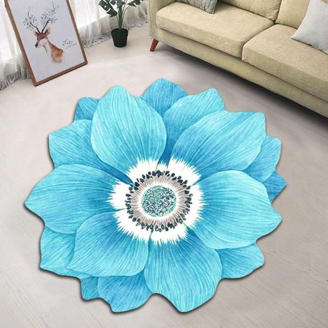 Tapis Rond Non Glissant - Tapis Absorbant Eau Huile - Pour Salle De Bain Cuisine Chambre Salon Entrée - 40 x 40 cm (1/5)